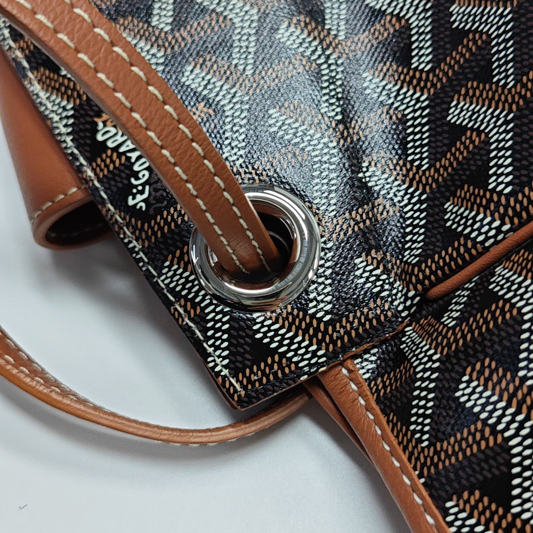 Rouette PM Coated Canvas Brown