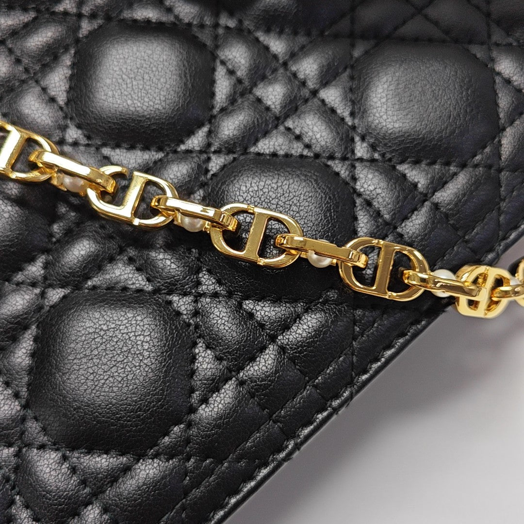 Cannage Lambskin Crossbody Bag Small Black