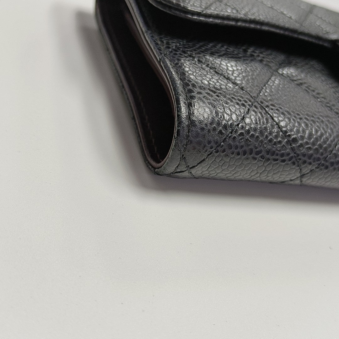 Quilted Grained Calfskin Black