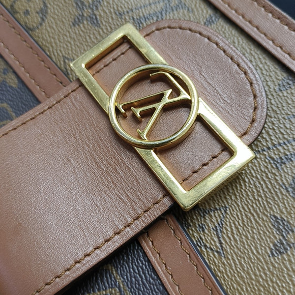 DAUPHINE MM Monogram Coated Canvas Brown