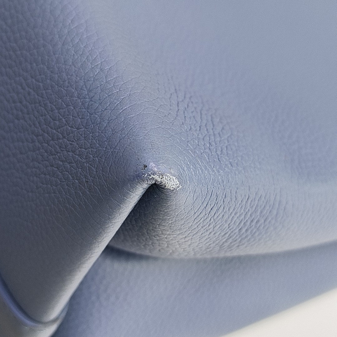 Calfskin Tote Bag Large Blue