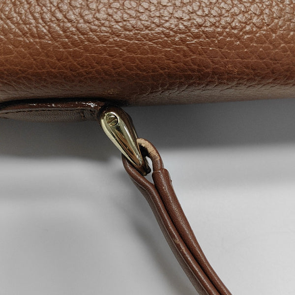 Calfskin Top Handle Bag Brown