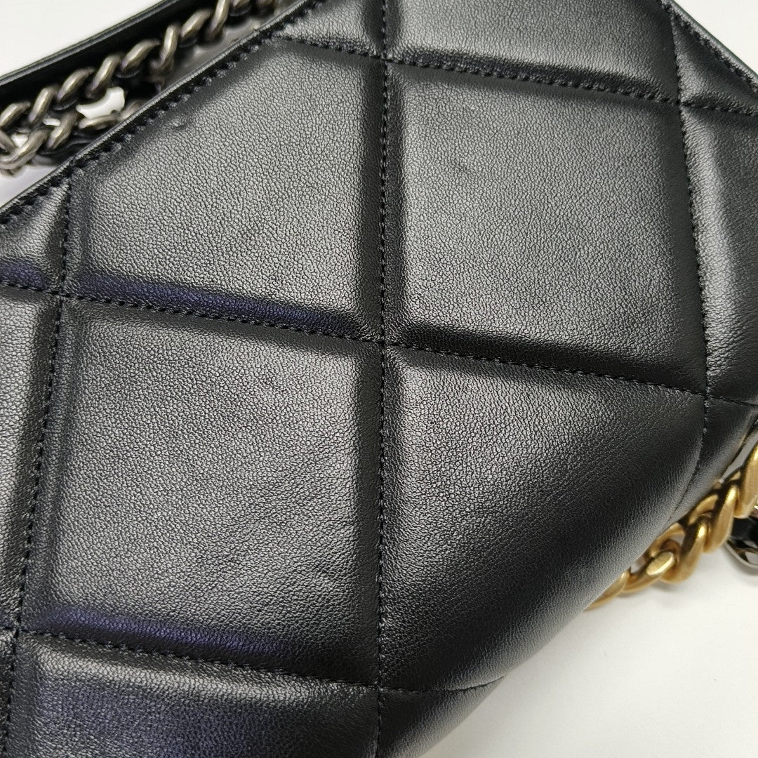 CHANEL 19 WOC Quilted Lambskin Gray