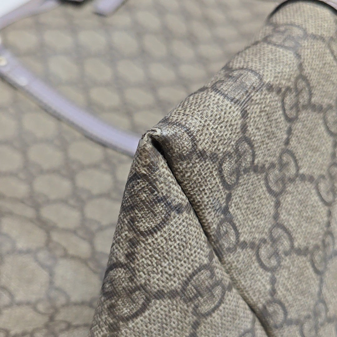 Monogram Coated Canvas Tote Bag Beige