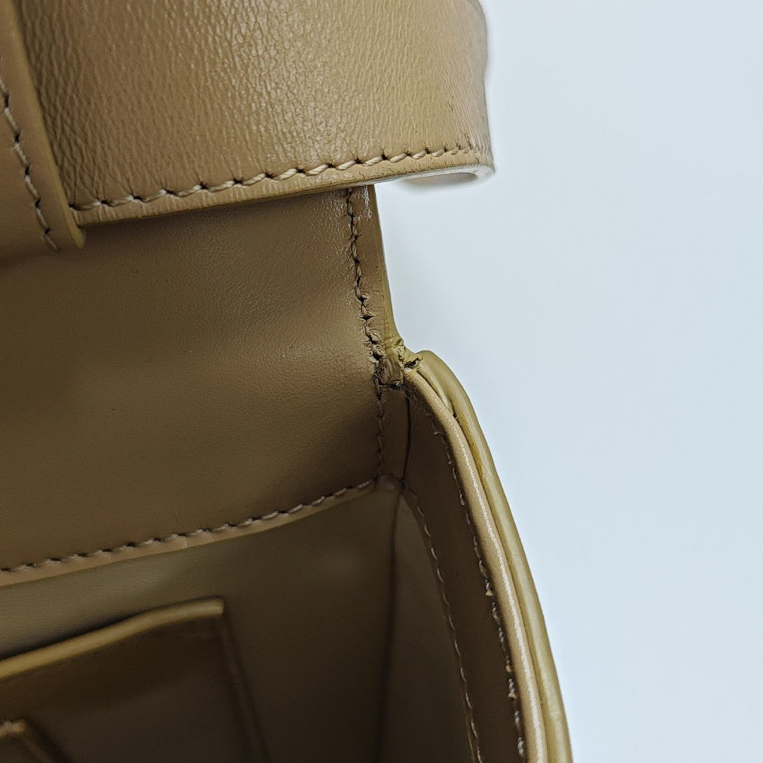 Calfskin Shoulder Bag Medium Beige