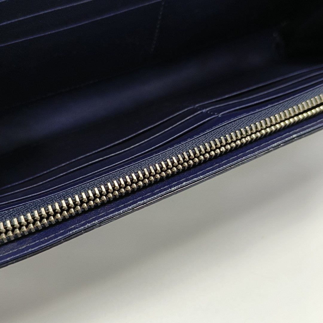 Lady Dior Small Cannage Patent Leather Blue