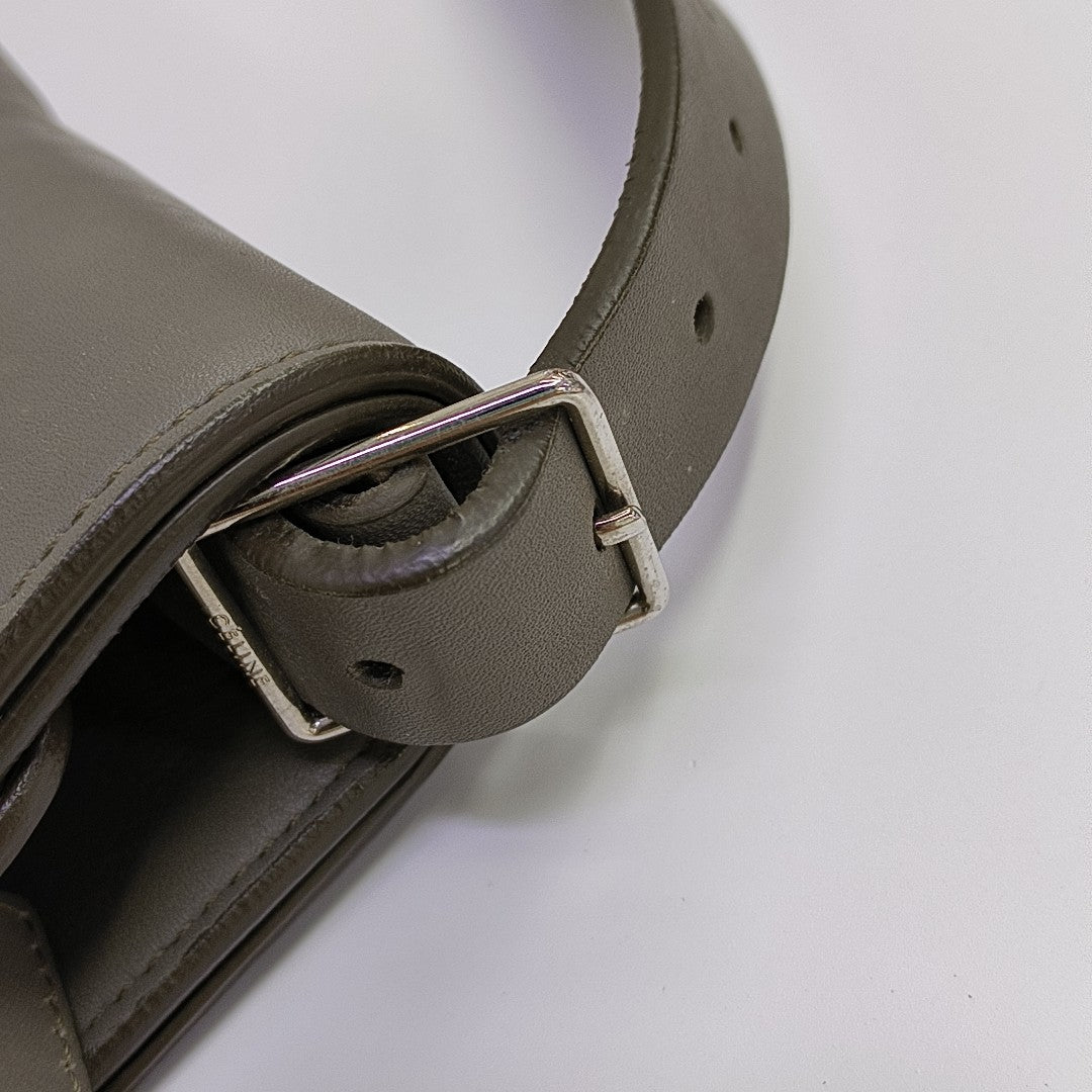 Lambskin Top Handle Bag Gray