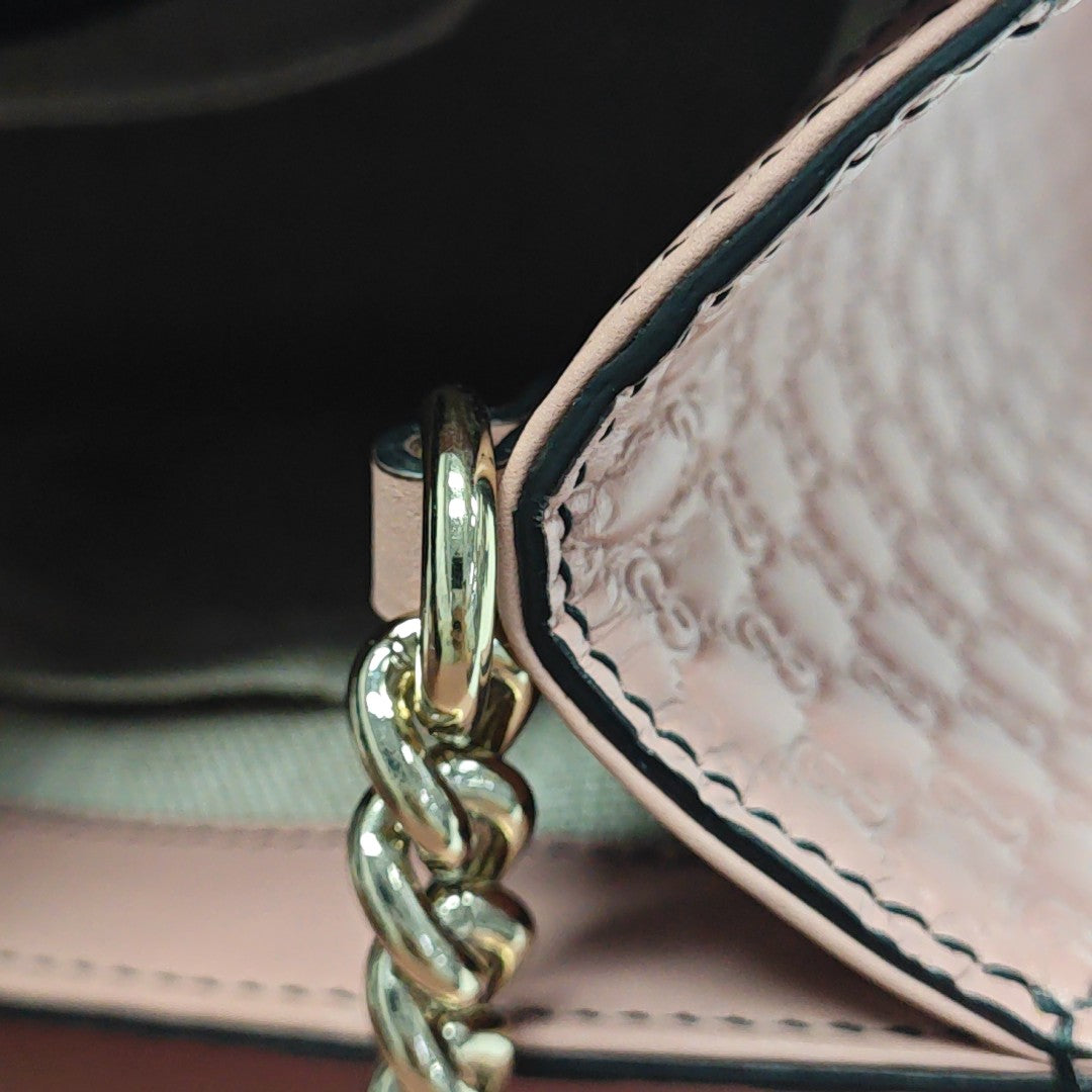 Emily Chain Monogram Calfskin Pink