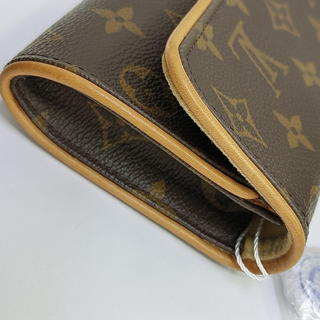 TWIN PM Monogram Coated Canvas Brown
