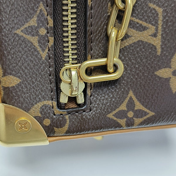 SOFT TRUNK Mini Monogram Coated Canvas Brown