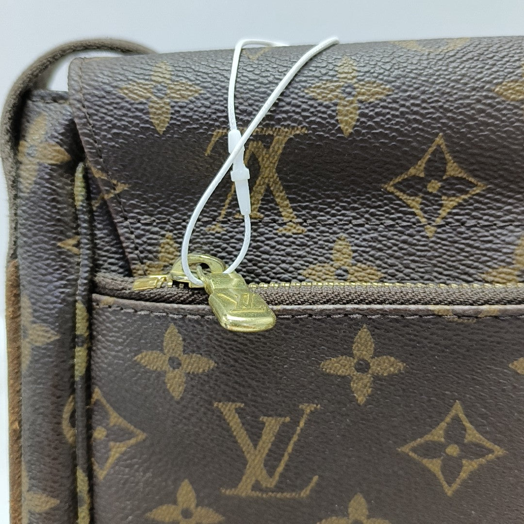 VINTAGE BEAUBOURG MM Monogram Coated Canvas Brown