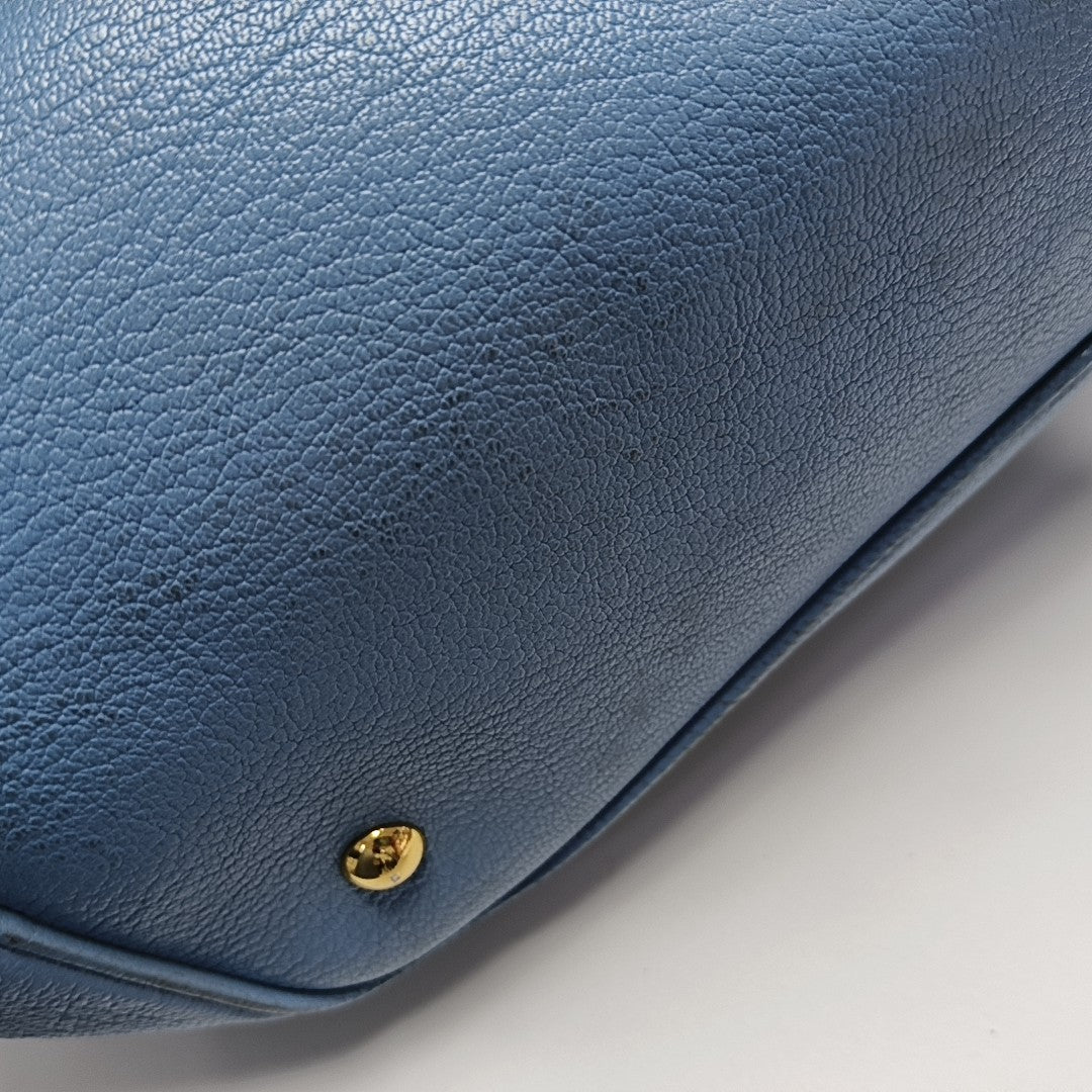 Calfskin Tote Bag Blue