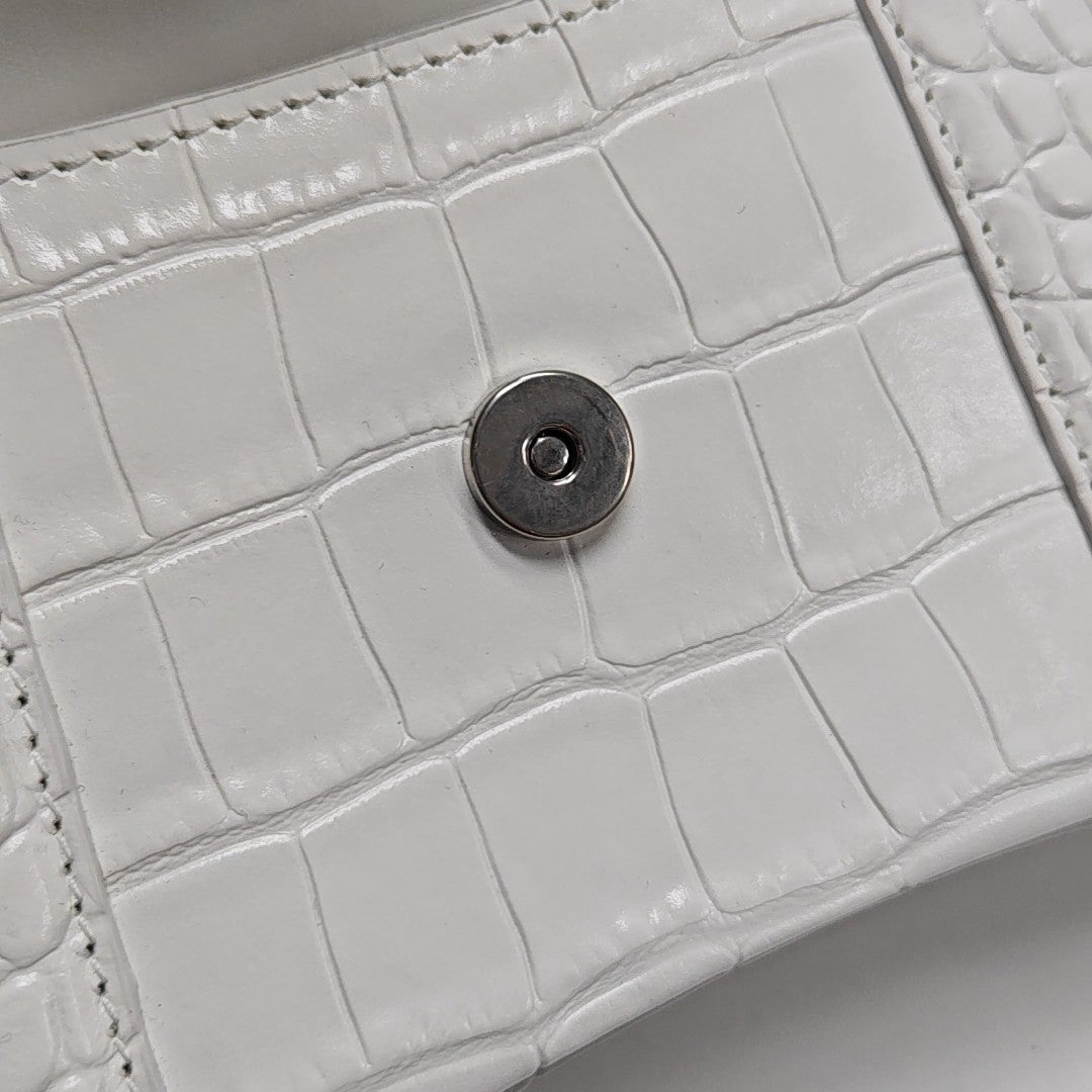 Hourglass Small Calfskin White
