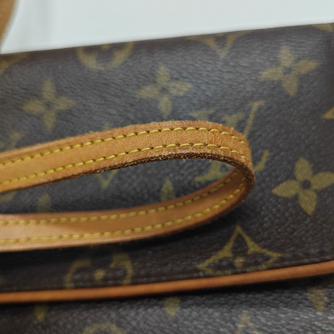 TWIN GM Monogram Coated Canvas Brown