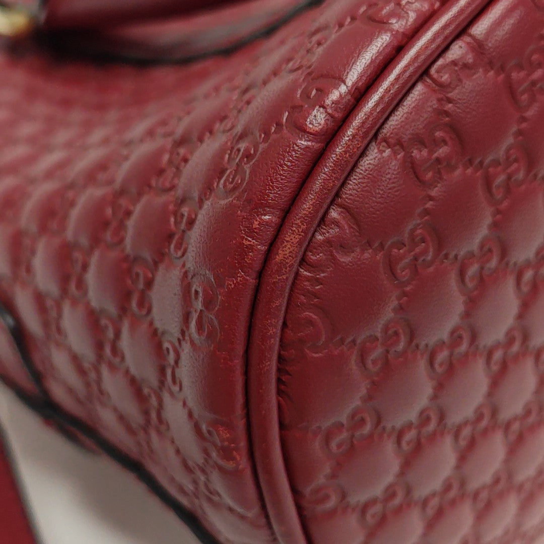 Microguccissima Monogram Calfskin Red