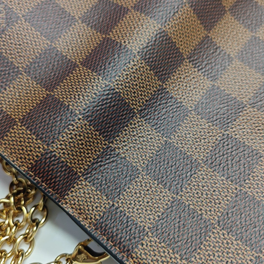 VAVIN Damier Ebene Coated Canvas Brown