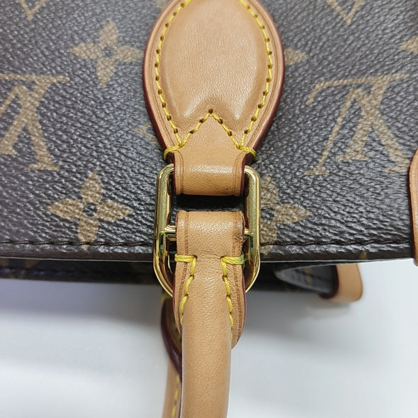 SAC PLAT BB Monogram Coated Canvas Brown
