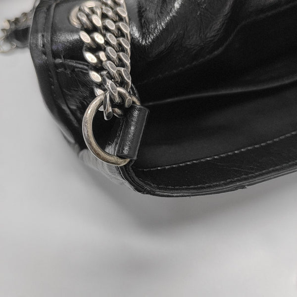 NIKI Small Chevron Calfskin Black