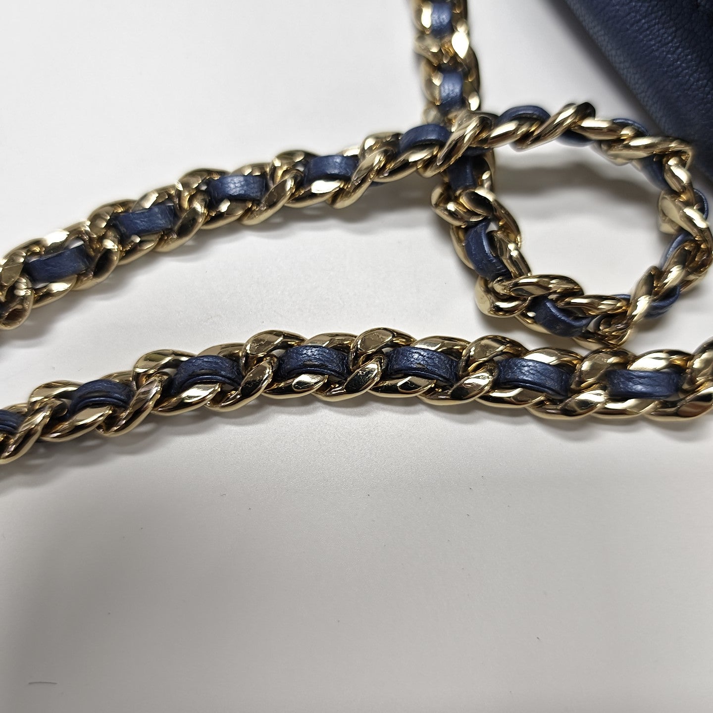 Quilted Lambskin Shoulder Bag Blue