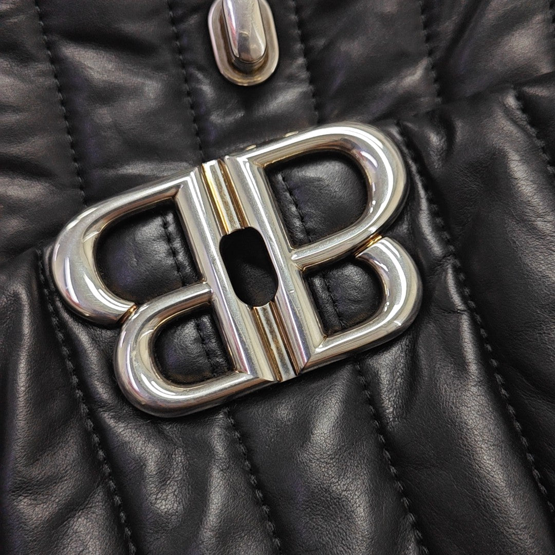 Monaco Small Quilted Calfskin Black