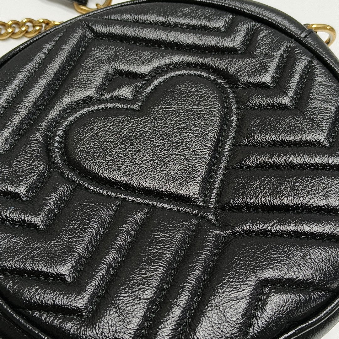 GG Marmont Mini Quilted Calfskin Black