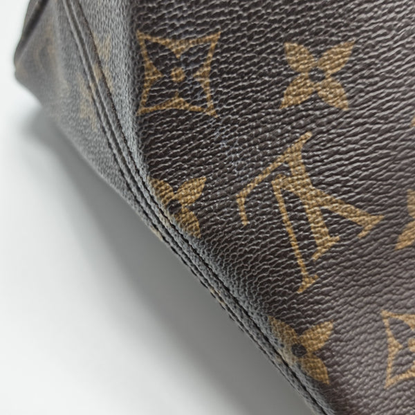 NEVERFULL MM Monogram Coated Canvas Brown