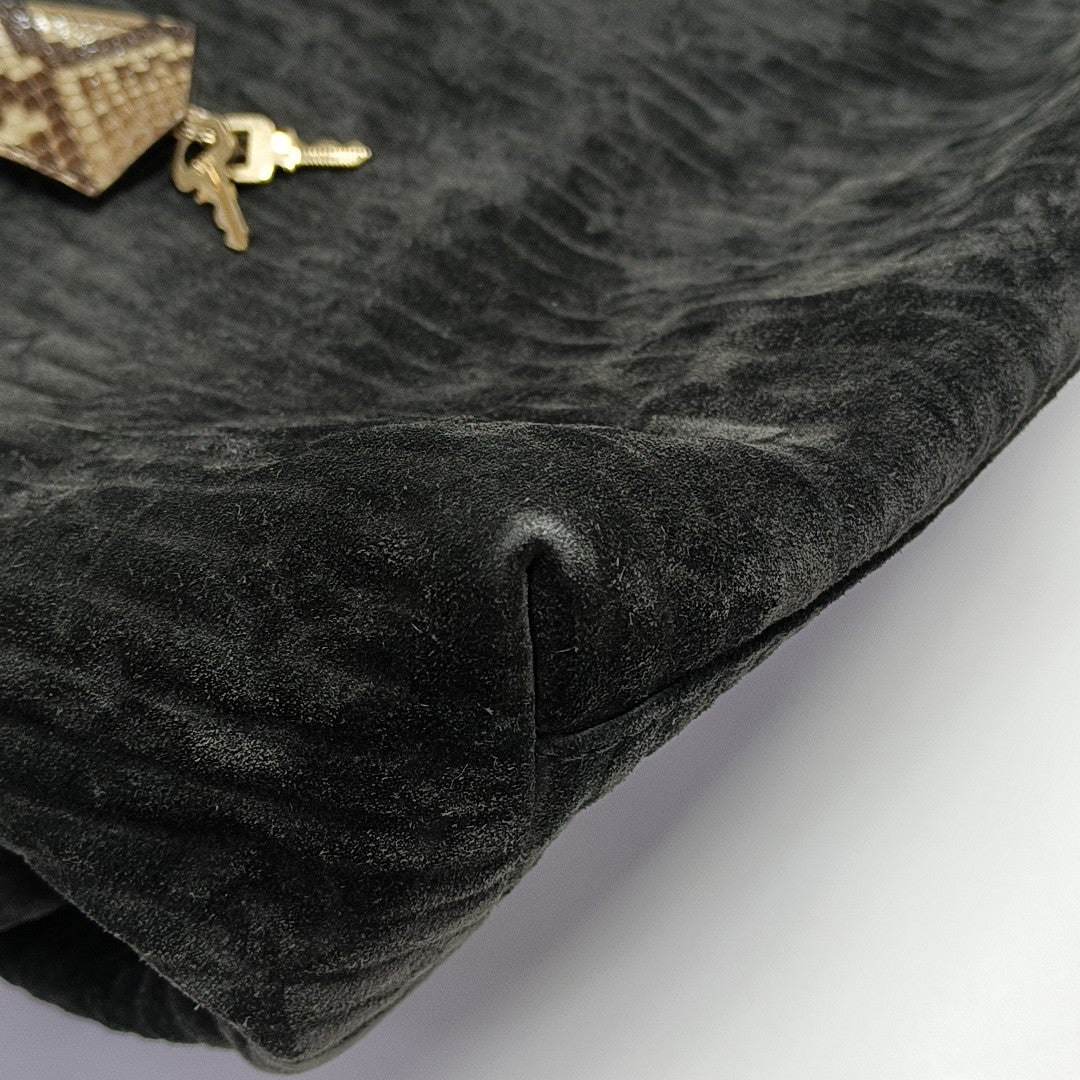WHISPER GM Monogram Suede Black