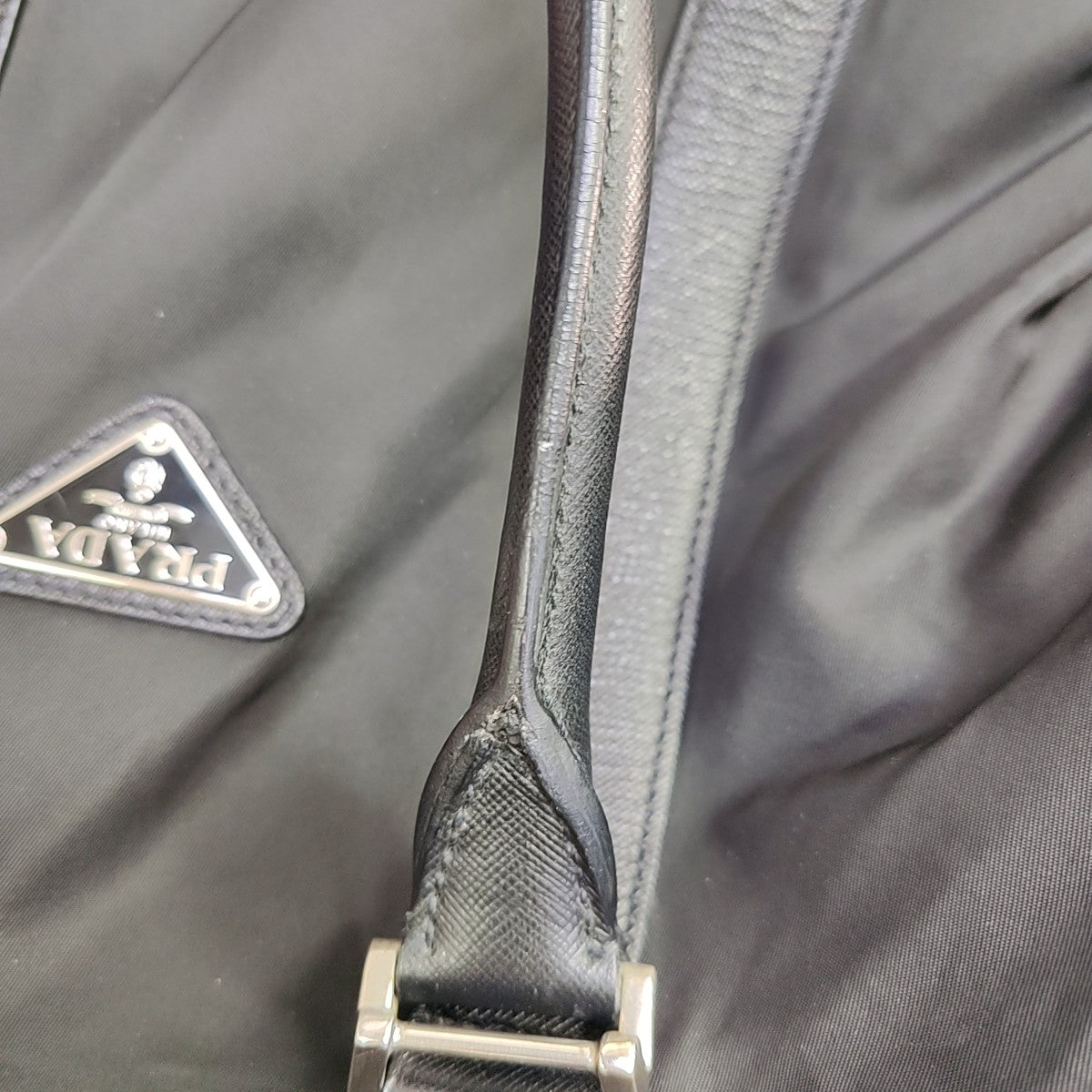 Nylon Top Handle Bag Black