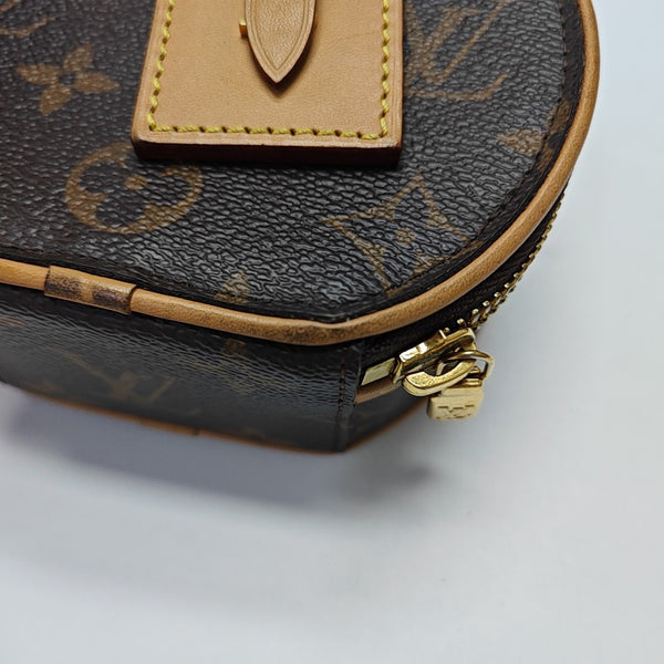 BOITE CHAPEAU Mini Monogram Coated Canvas Brown