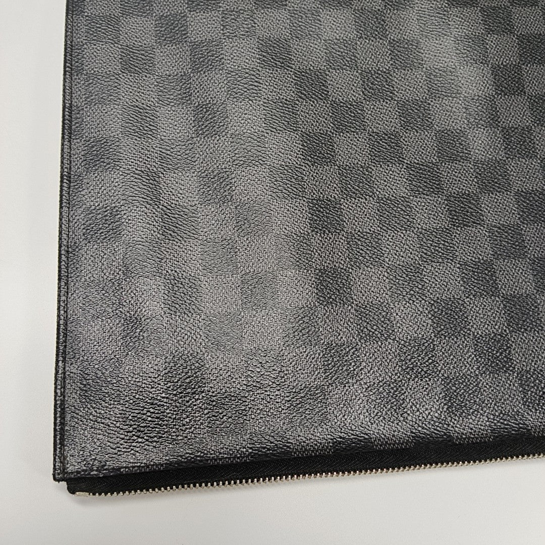 JOUR GM Damier Graphite Coated Canvas Gray