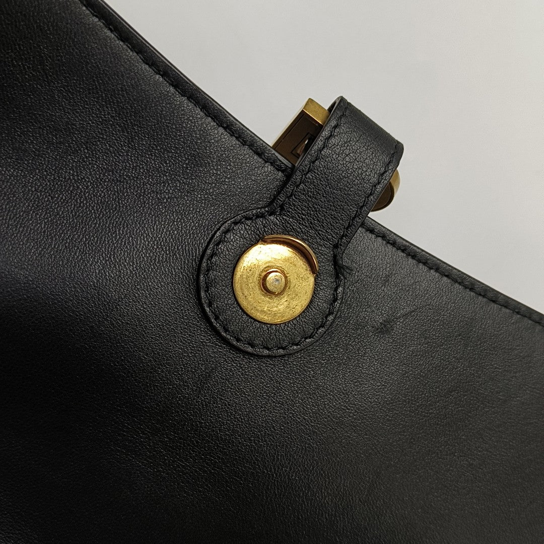 Downtown Medium Calfskin Black