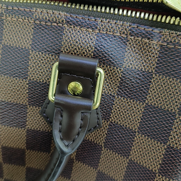 SPEEDY 25 Damier Ebene Coated Canvas Brown