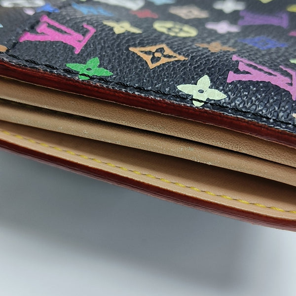 LV × TM PORTE MONNAIE Monogram Coated Canvas Black Wallet
