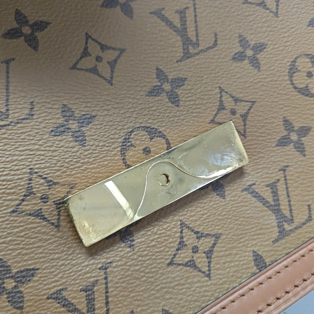 DAUPHINE MM Monogram Coated Canvas Brown