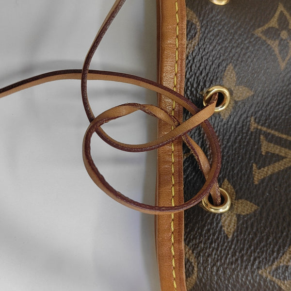 NÉONOÉ Nano Monogram Coated Canvas Brown