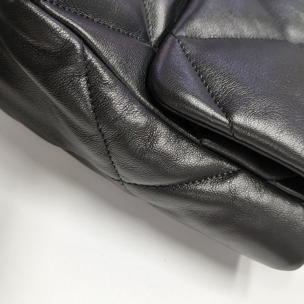 CHANEL 19 Large Quilted Lambskin Black