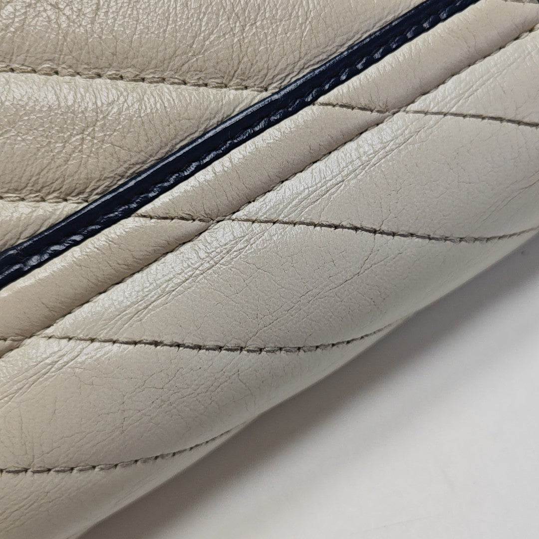 GG Marmont Super Mini Quilted Calfskin White