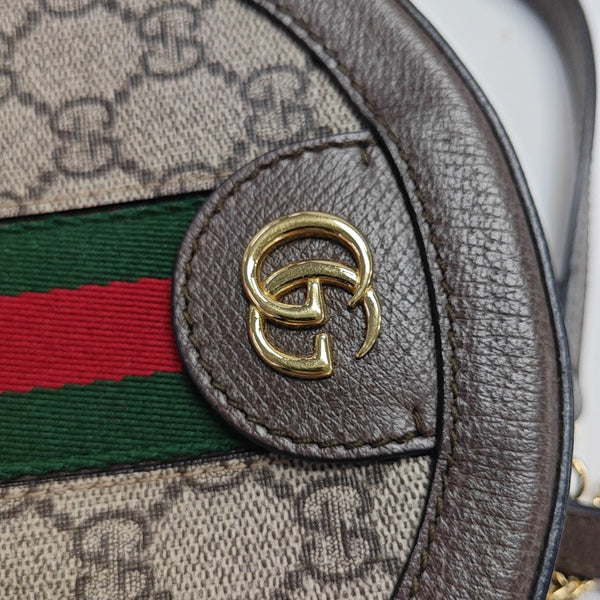 Ophidia Mini Monogram Coated Canvas Beige