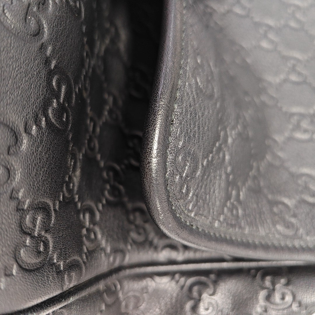 Ligne Shima Monogram Calfskin Black