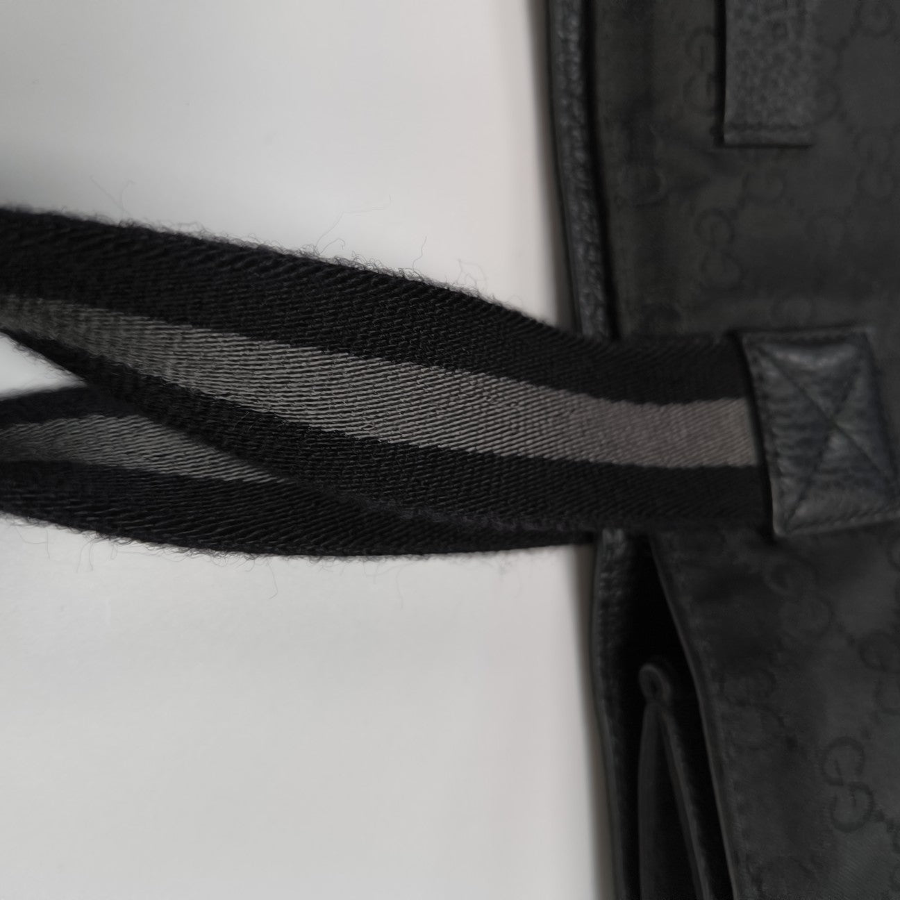 Monogram Nylon Tote Bag Black
