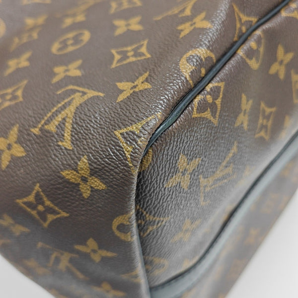 KEEPALL 55 Monogram Coated Canvas Brown