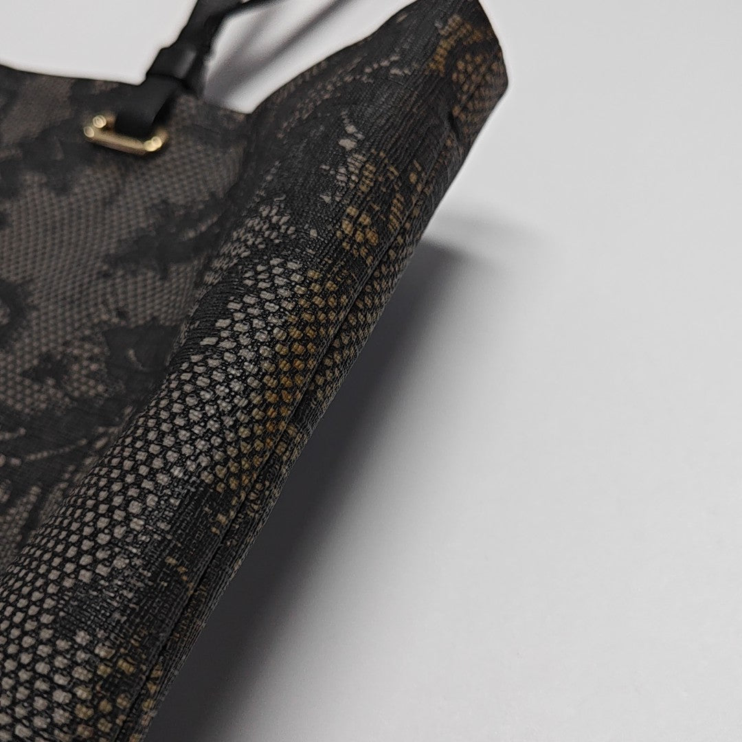 Coated Canvas Tote Bag Black
