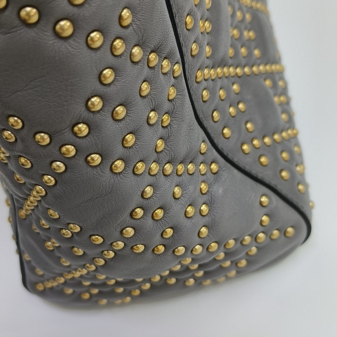 Lady Dior Medium Cannage Lambskin Gray