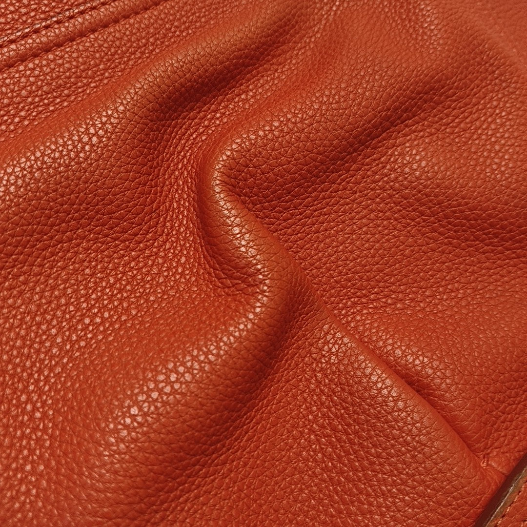 Calfskin Shoulder Bag Orange