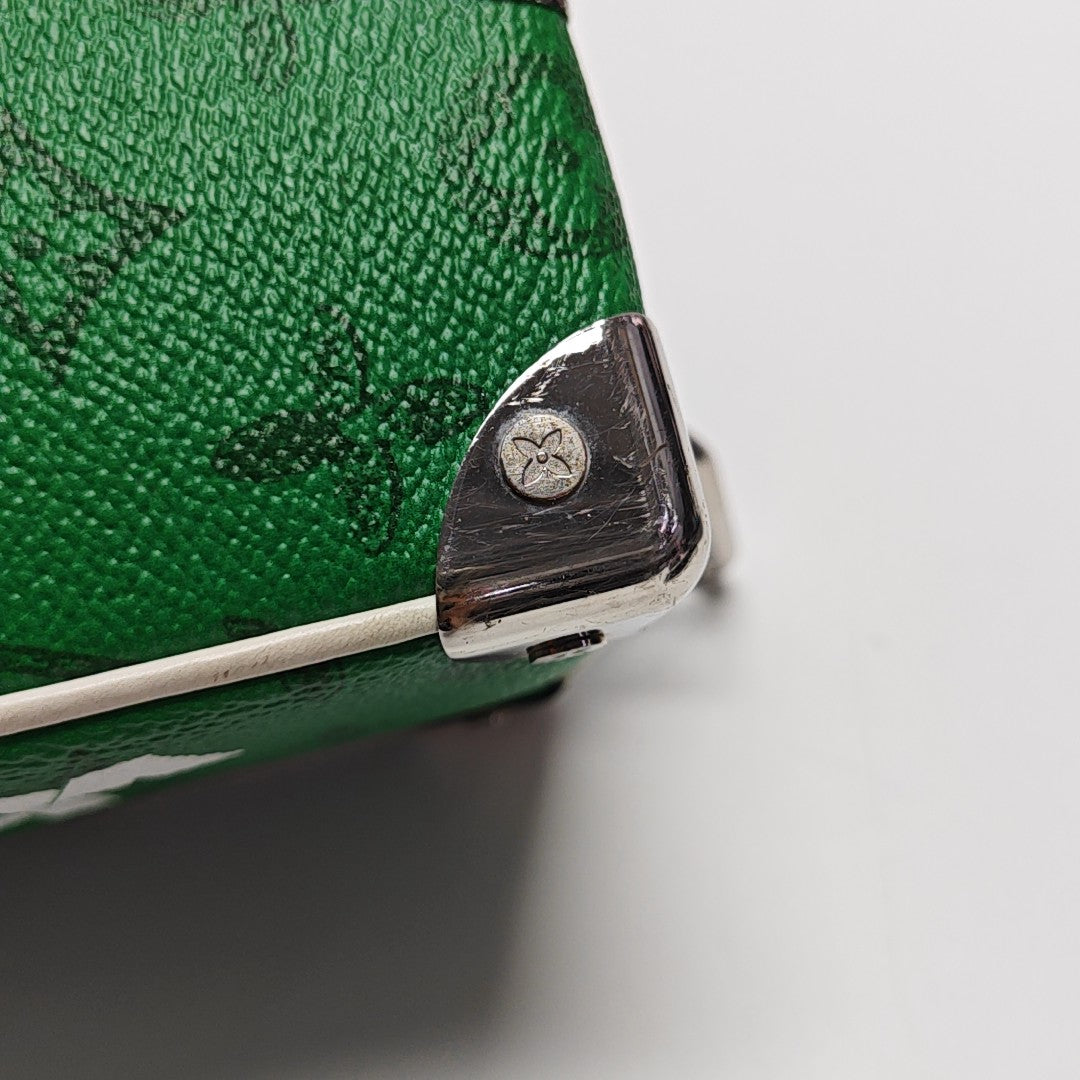 SOFT TRUNK Mini Monogram Coated Canvas Green