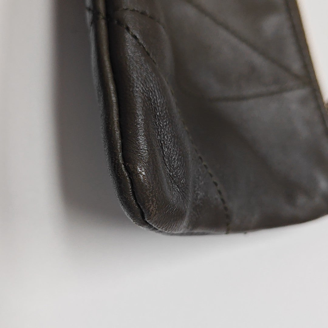 JAMIE SHOPPING Medium Quilted Lambskin Gray