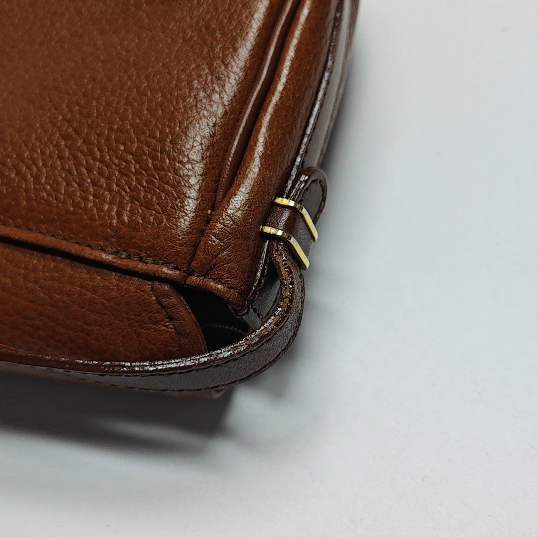 Calfskin Shoulder Bag Brown