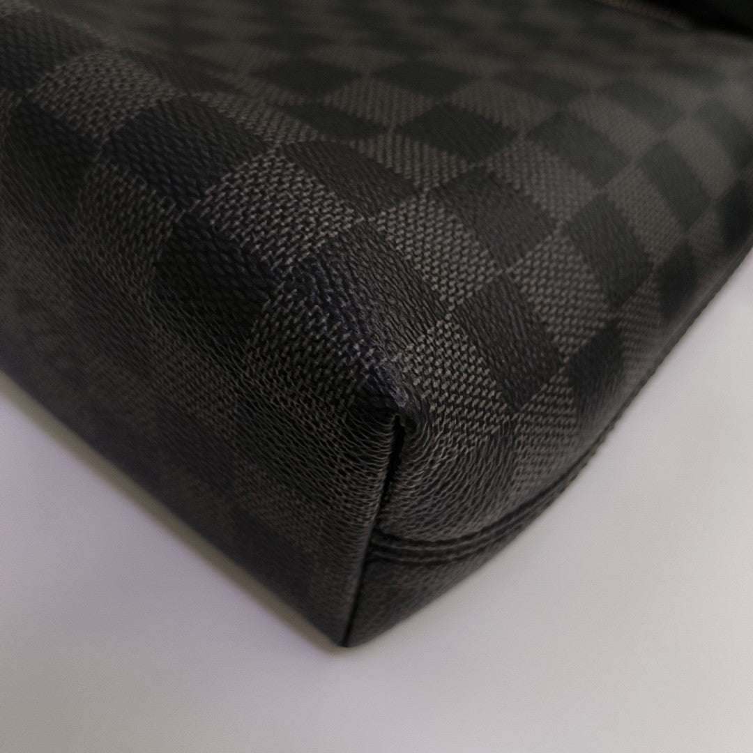 MICK Damier Graphite Coated Canvas Gray