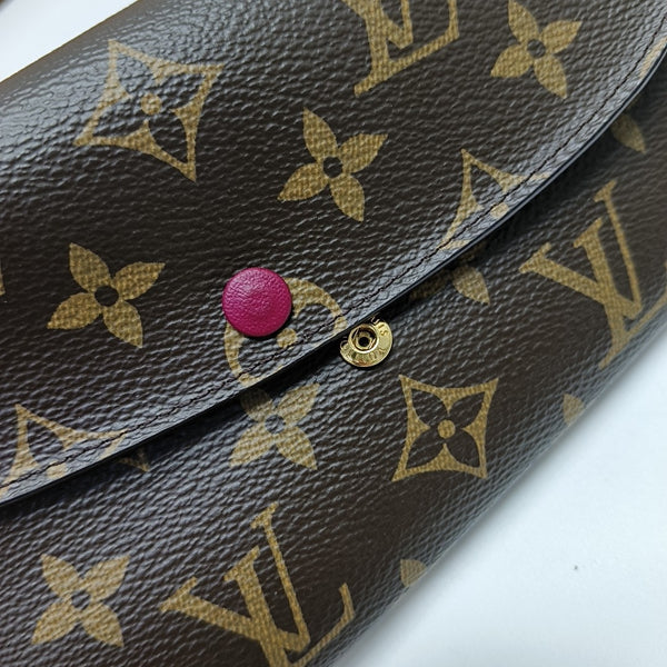 EMILIE Monogram Coated Canvas Brown Wallet