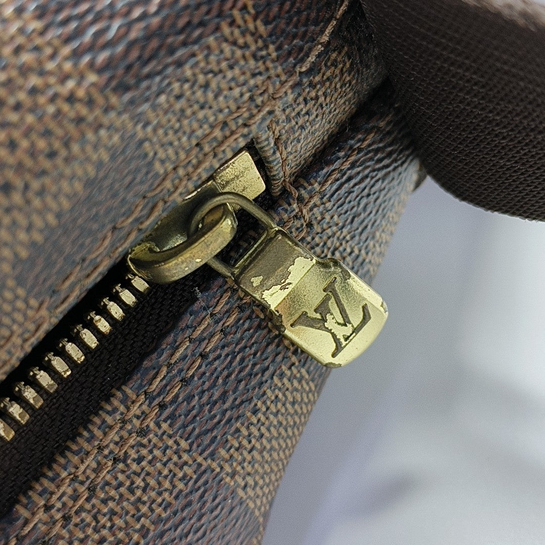 NAVIGLIO Damier Ebene Coated Canvas Brown